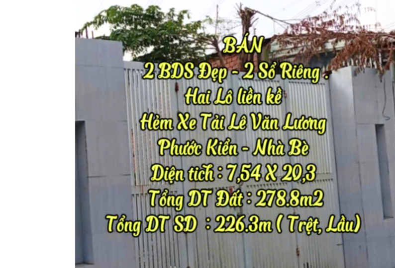 BÁN HAI BẤT ĐỘNG SẢN ĐẸP - HAI SỔ RIÊNG